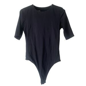 Everlane Black Short Sleeve Bodysuit Size Medium